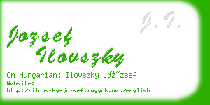 jozsef ilovszky business card